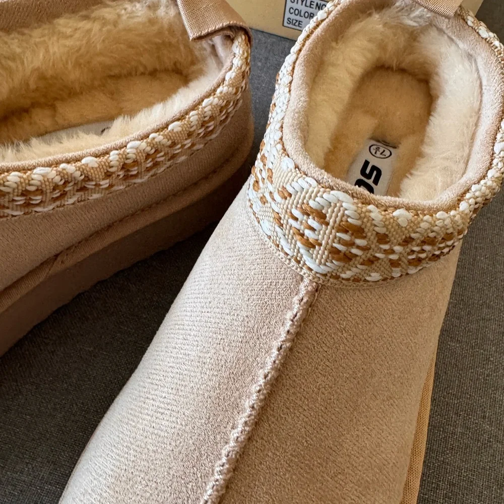 Soda Tan Mules Comfortable Leather-Like Clogs